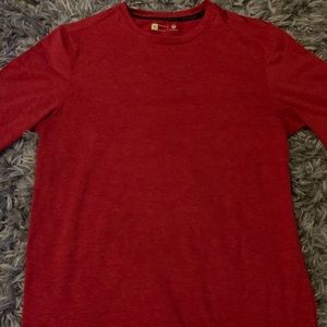 Red workout shirt